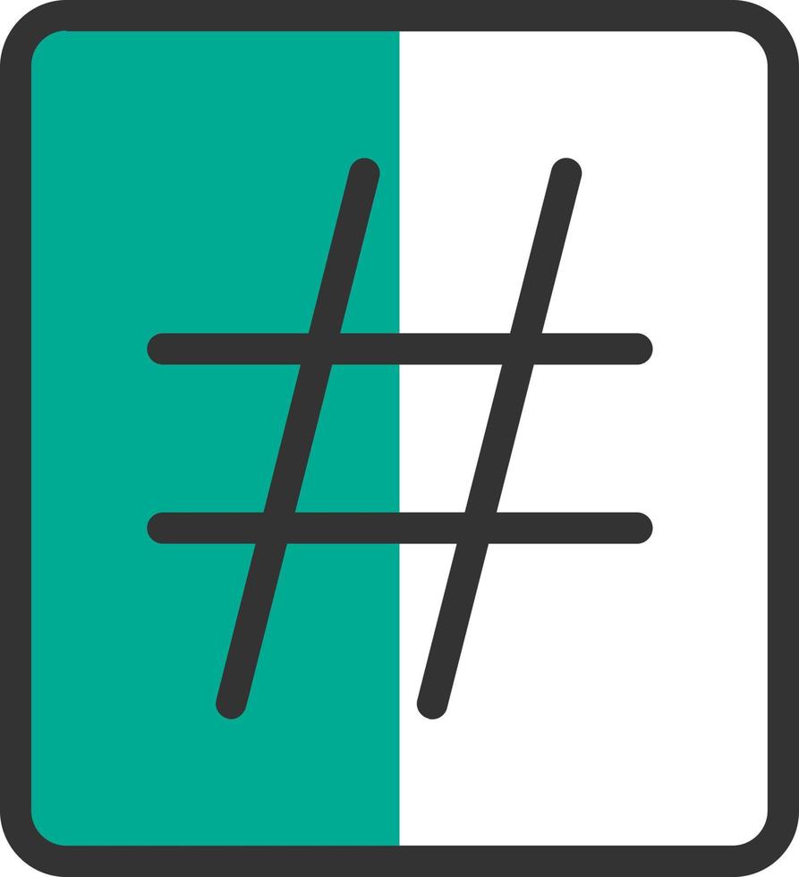 Hashtag-Vektor-Icon-Design vektor