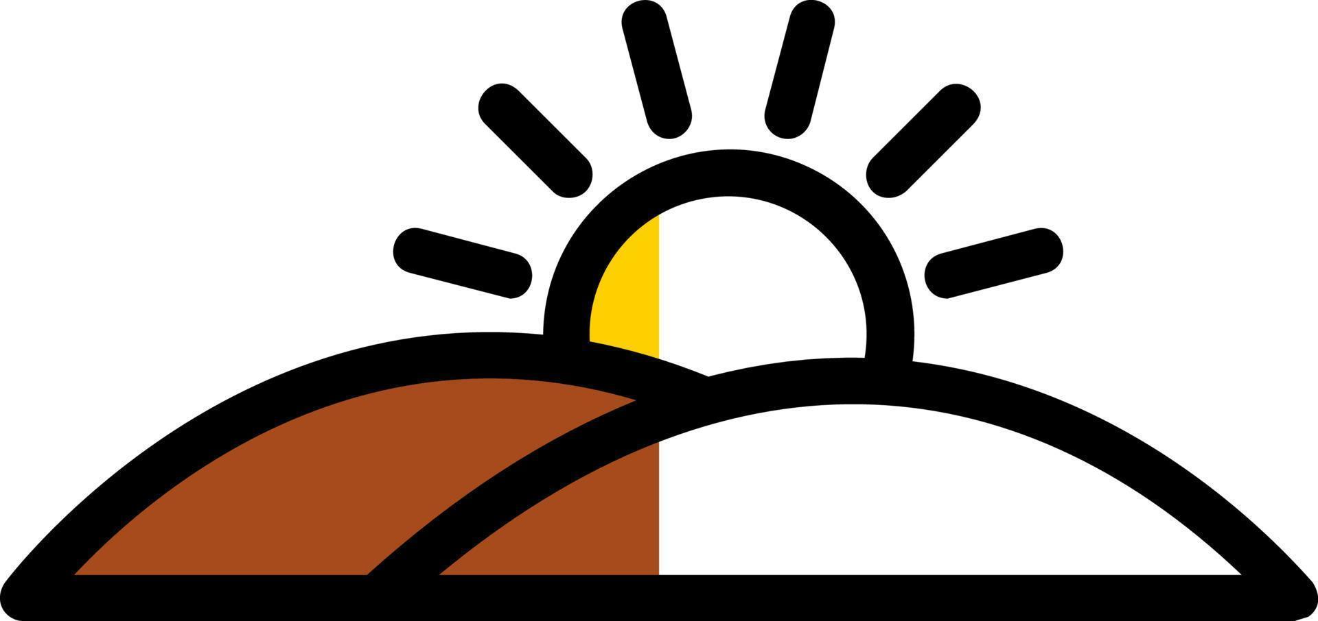 Sonnenuntergang-Vektor-Icon-Design vektor