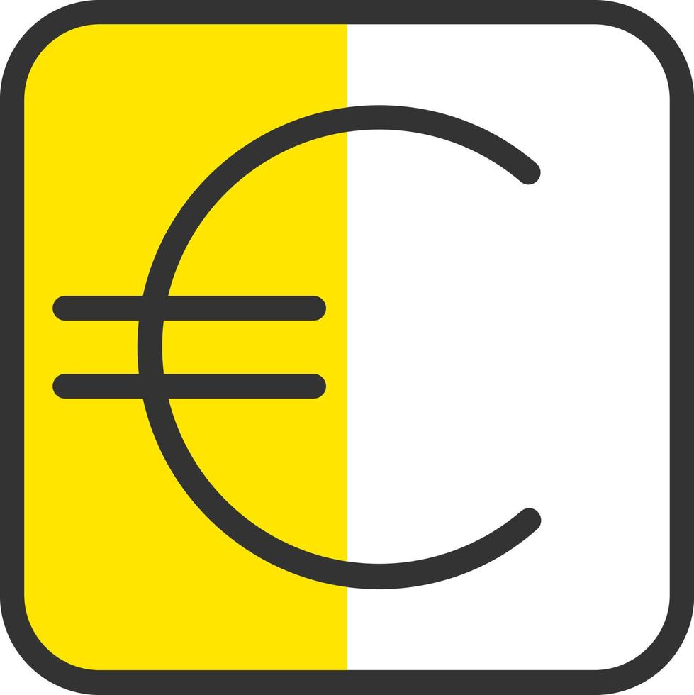 Euro-Zeichen-Vektor-Icon-Design vektor