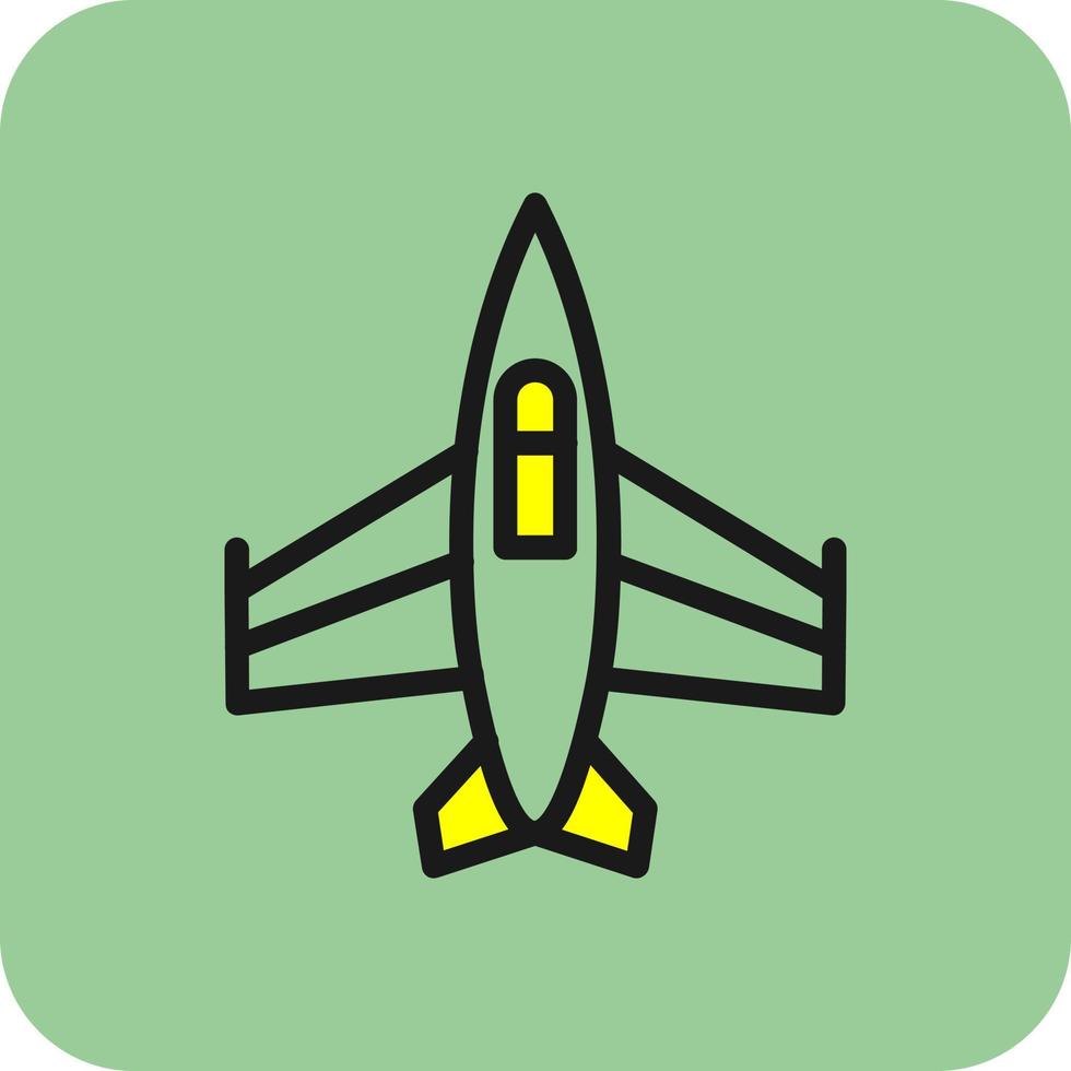 Kampfjet-Vektor-Icon-Design vektor