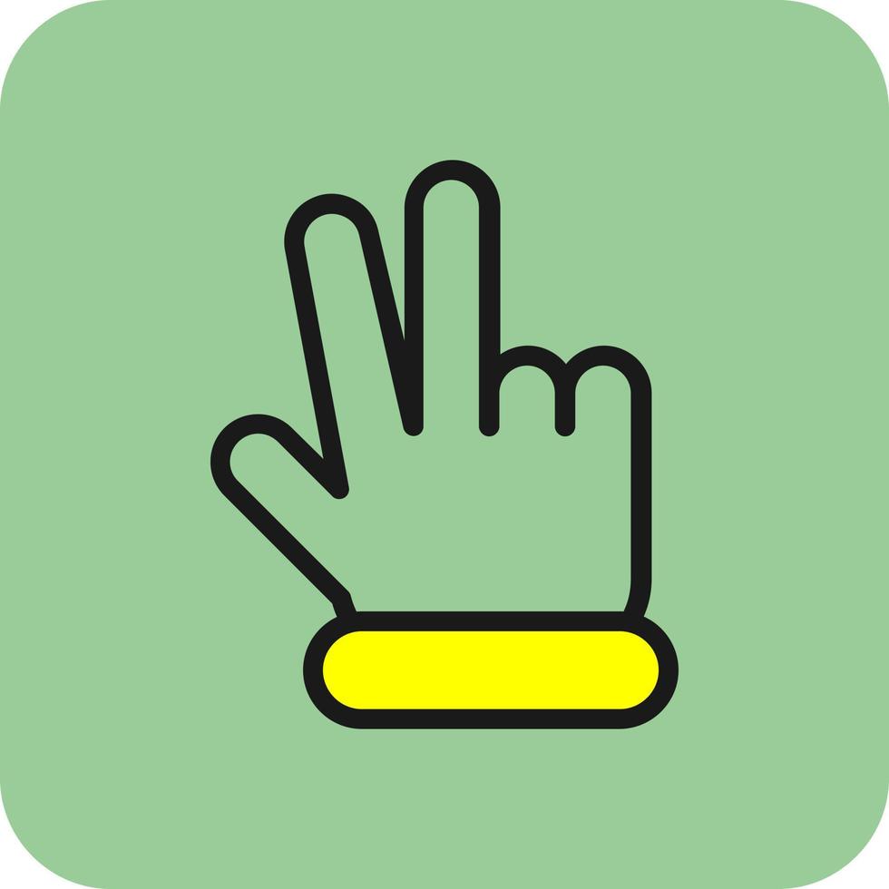 Hand-Frieden-Vektor-Icon-Design vektor