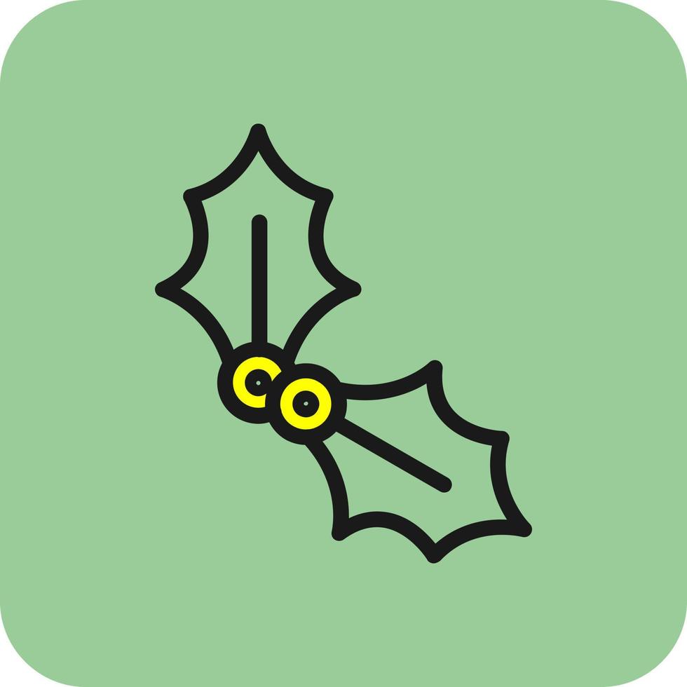 Stechpalmenbeere-Vektor-Icon-Design vektor