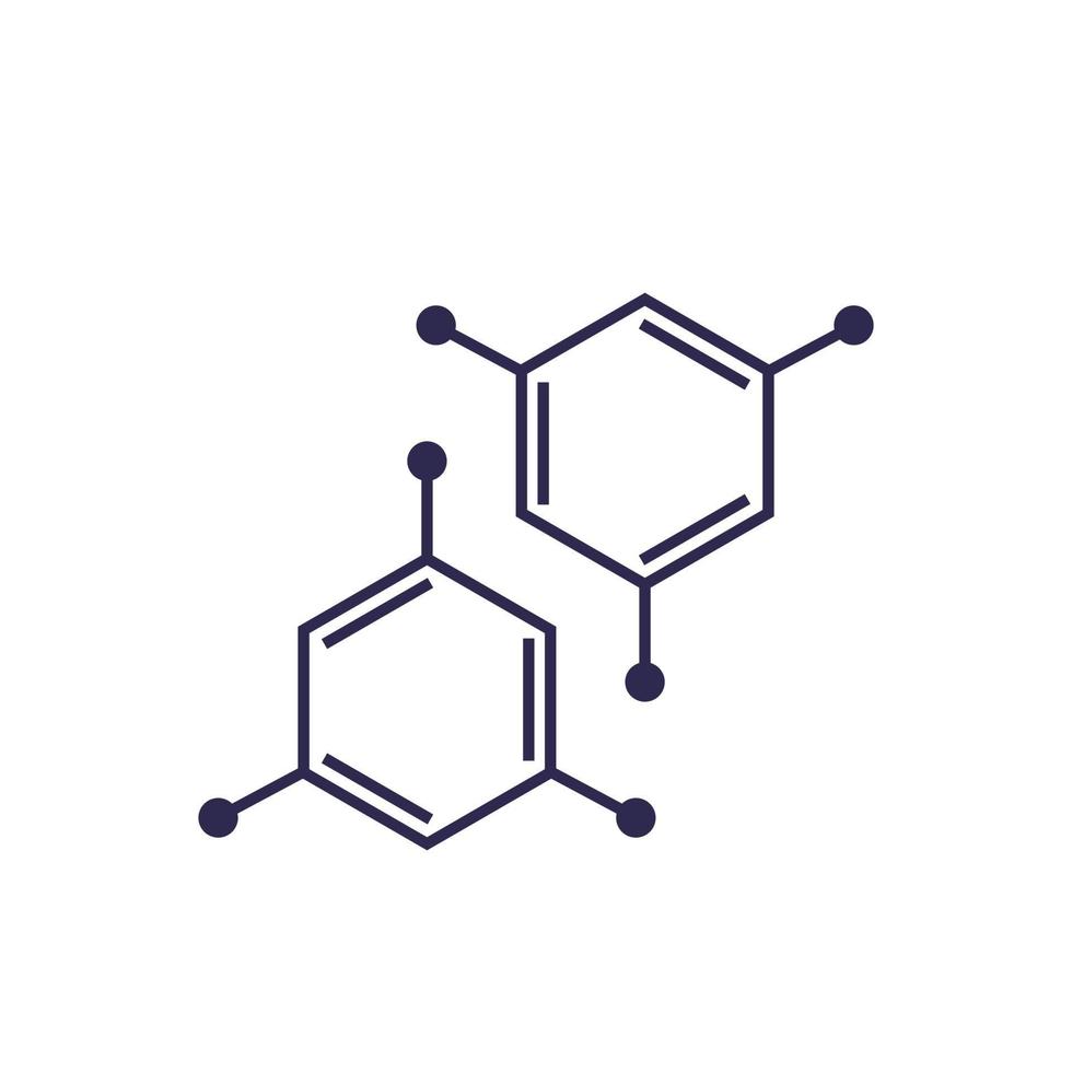 molekyl, ikon på vitt, vector.eps vektor