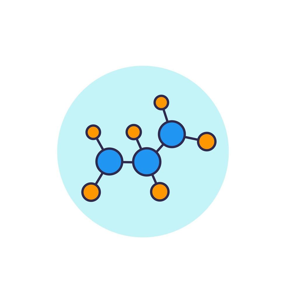 molekyl, vetenskap vektor platt ikon. eps