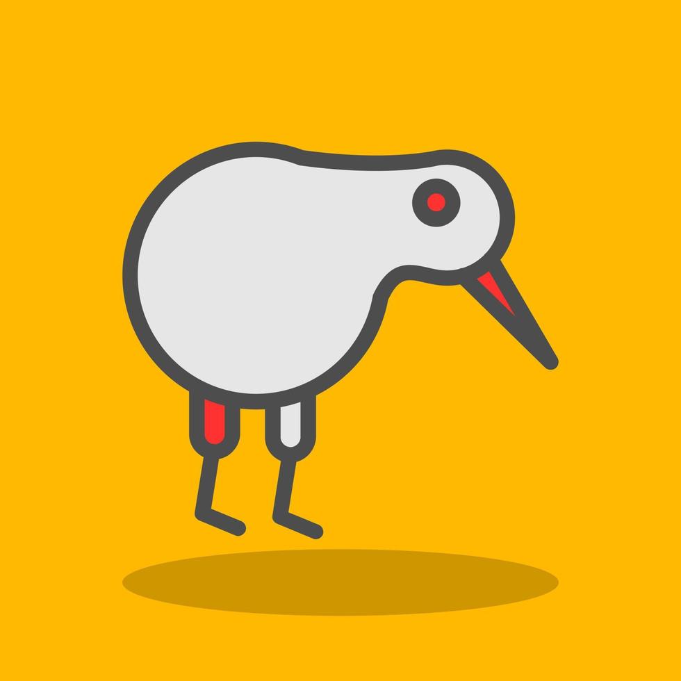 Kiwi-Vogel-Vektor-Icon-Design vektor