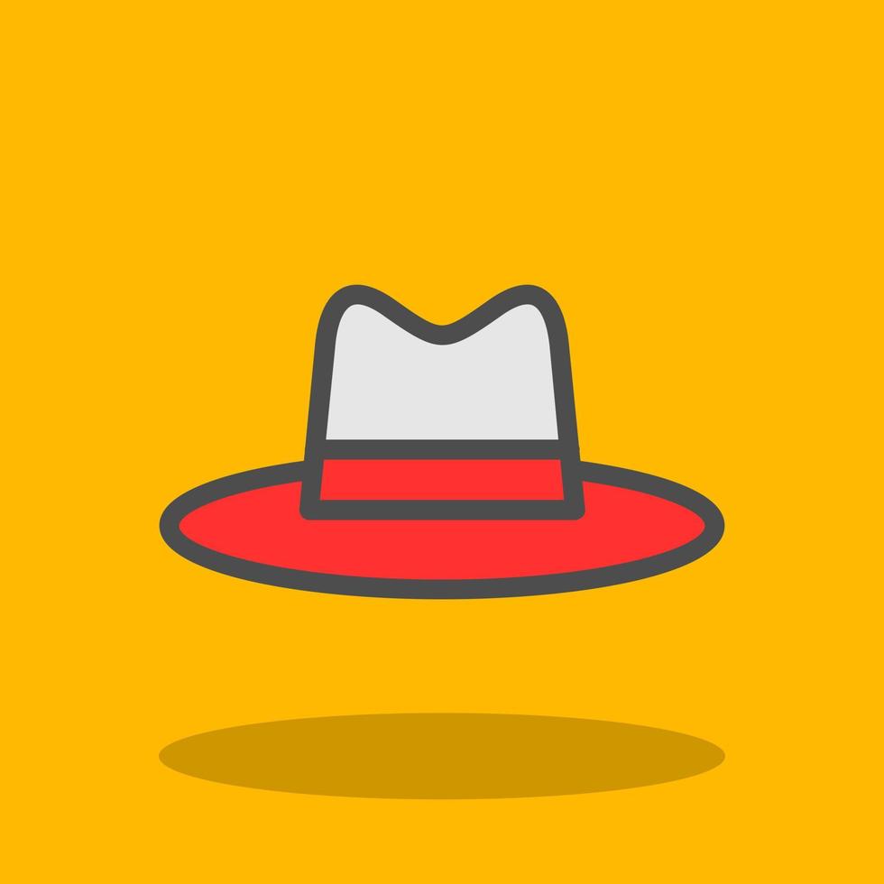 Hut Cowboy Seite Vektor Icon Design