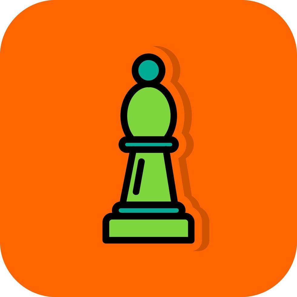 Schach-Bischof-Vektor-Icon-Design vektor