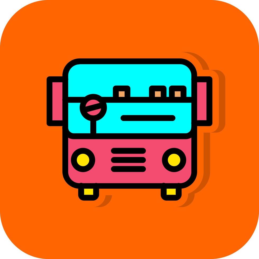 Bus-Alt-Vektor-Icon-Design vektor