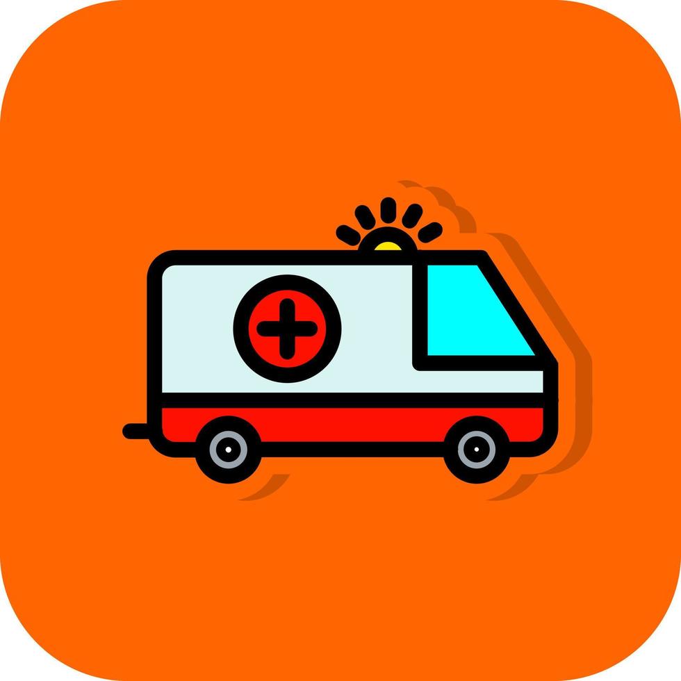 ambulans vektor ikon design