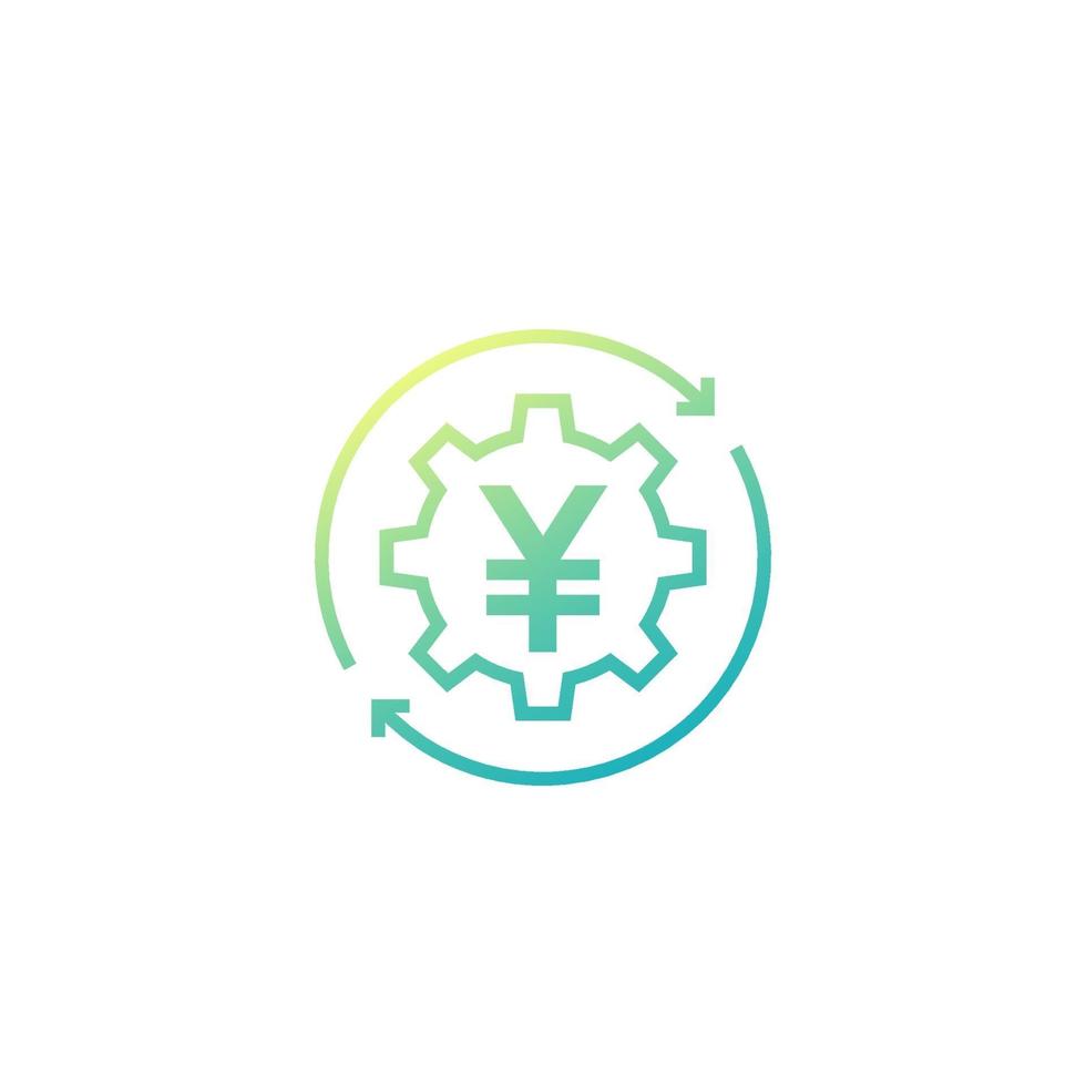 Geldwechsel-Symbol mit Yen, vector.eps vektor