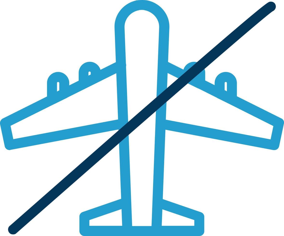 Flugzeug-Slash-Vektor-Icon-Design vektor