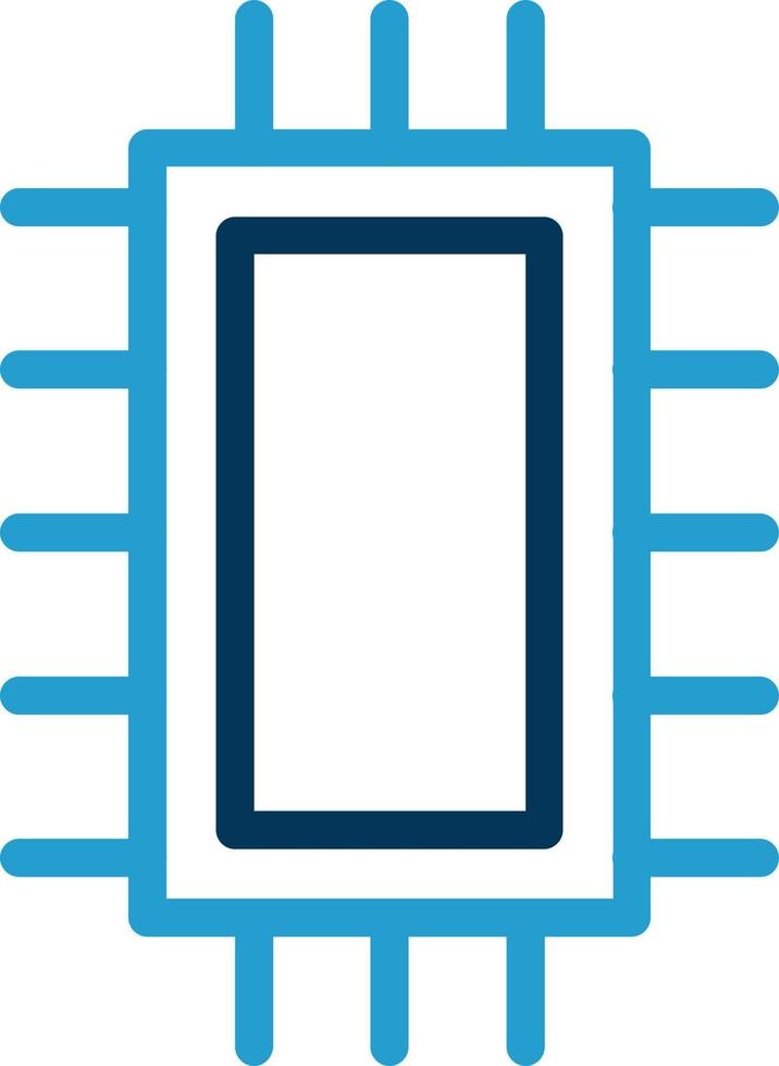 Mikrochip-Vektor-Icon-Design vektor