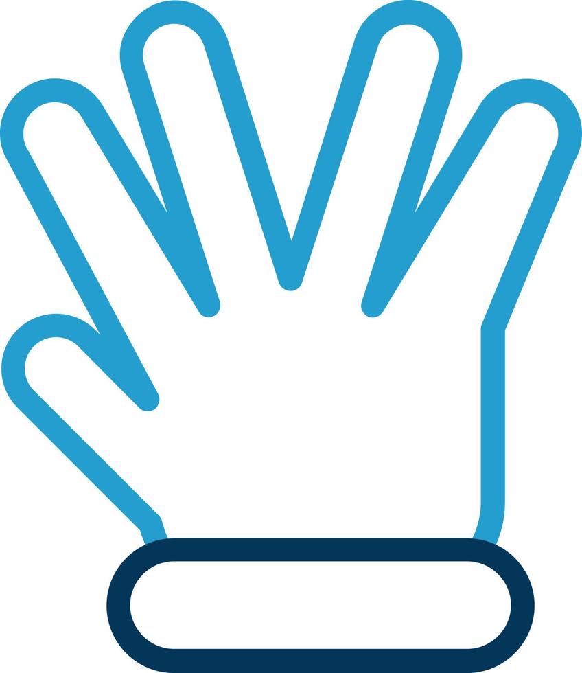 hand spock vektor ikon design