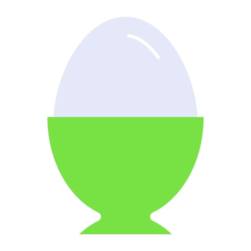 ett Fantastisk ikon av kokt ägg, premie vektor design