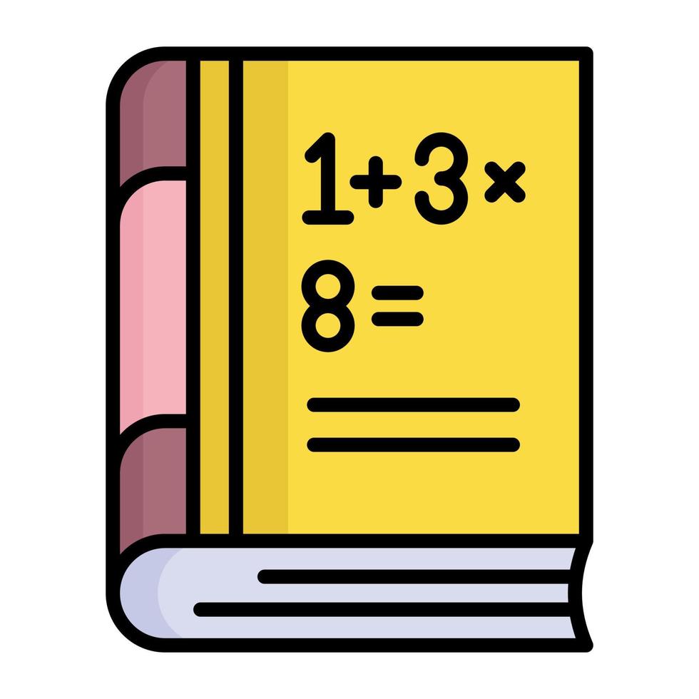 ett Fantastisk vektor design av matematik bok, premie ikon