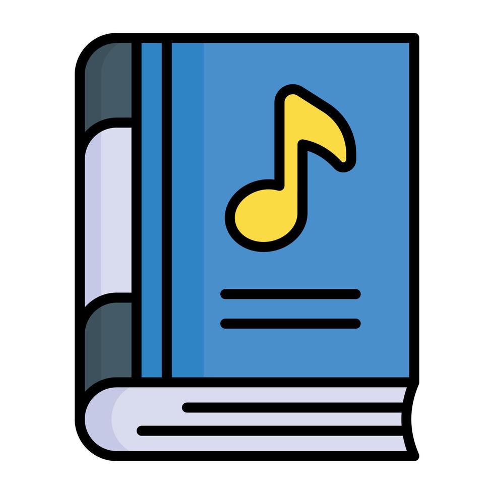 vektor design av musik bok i redigerbar stil, premie ikon