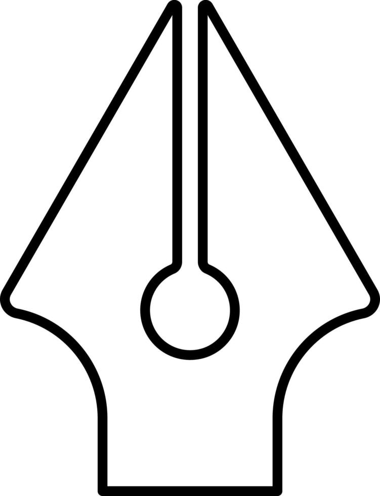 Linie Vektor Symbol Kalligraphie, Tinte Stift. Gliederung Vektor Symbol auf Weiß Hintergrund