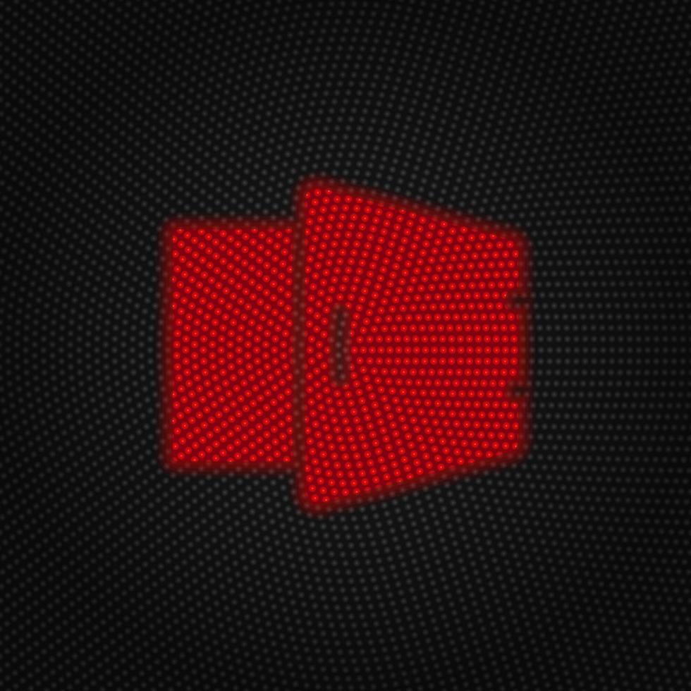 Kaution, offen, sicher Vektor Licht rot Farbe retro Stil Vektor Symbol auf Weiß Hintergrund