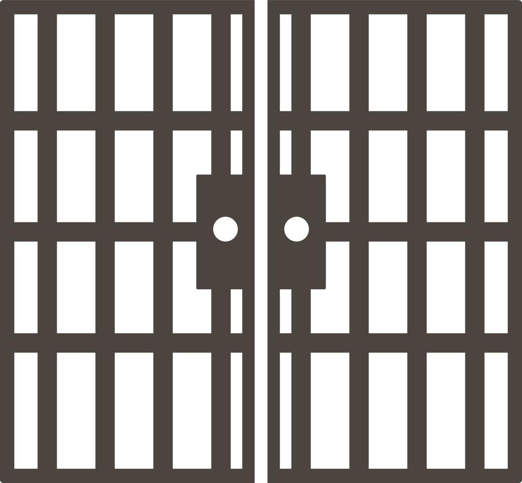 fängelse, dörr, ikon i trendig översikt stil isolerat på vit bakgrund. dörr symbol för din webb webbplats design, logotyp, app, ui. vektor illustration, eps10. - vektor på vit bakgrund