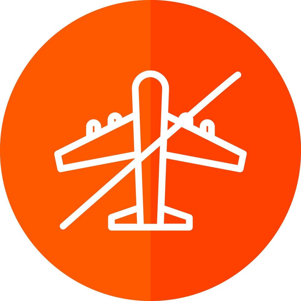 Flugzeug-Slash-Vektor-Icon-Design vektor