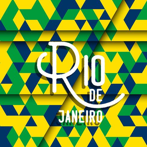 Abstrakt geometrisk Rio de Janeiro bakgrund vektor