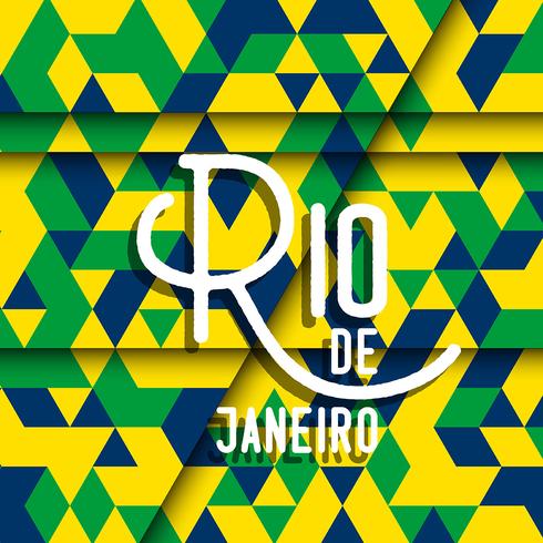 Abstrakter geometrischer Rio de Janeiro-Hintergrund vektor