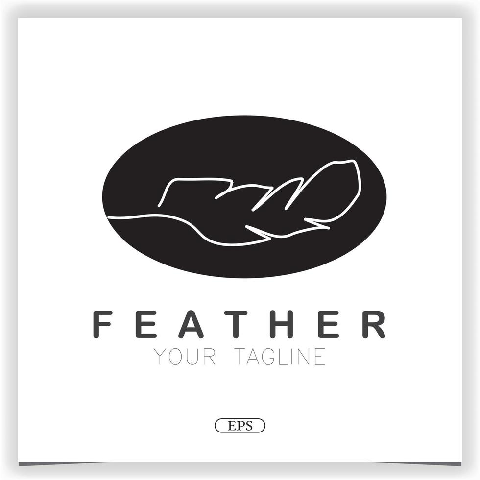 abstrakt Feder Logo Design Vektor Bild Logo Prämie elegant Vorlage Vektor eps 10