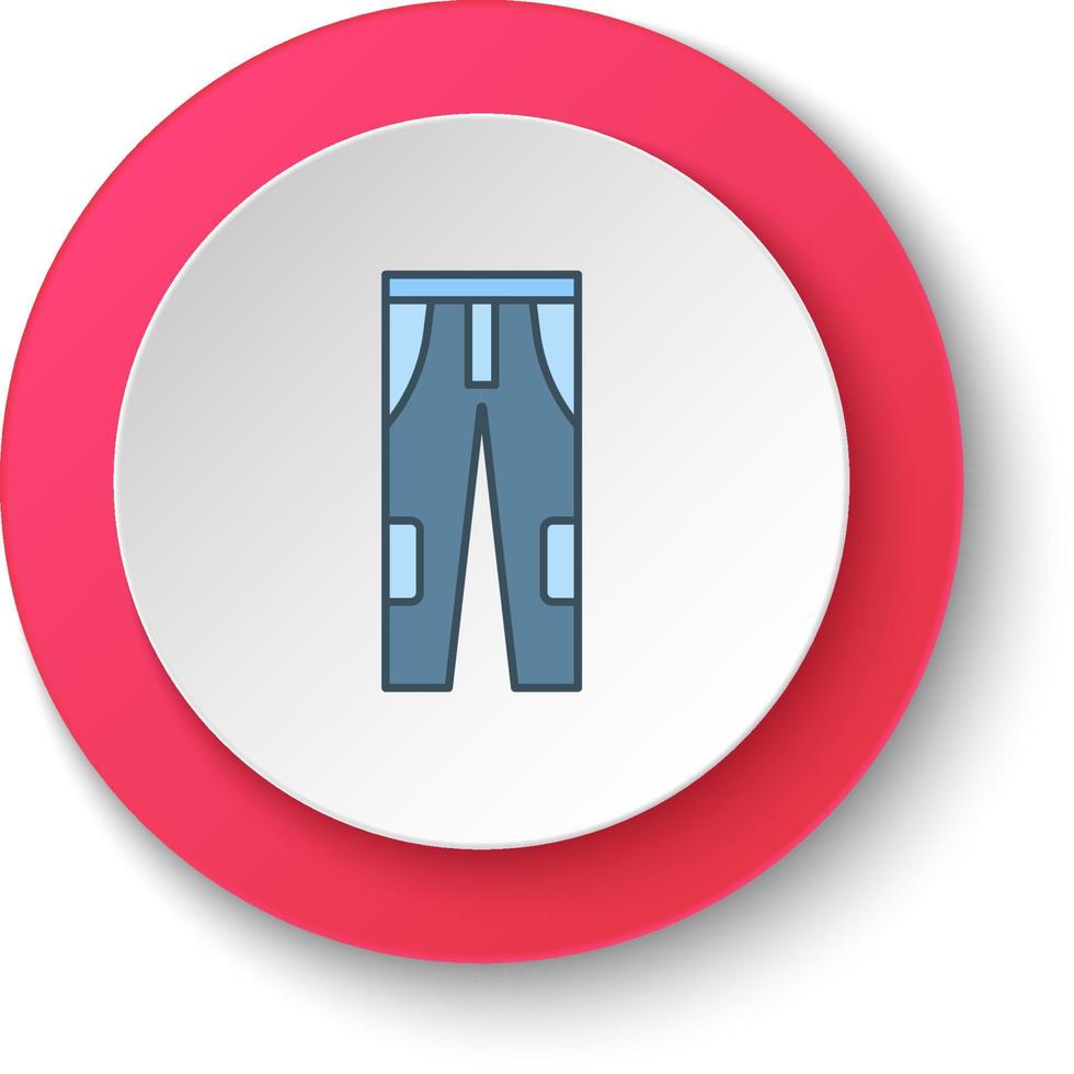 runden Taste zum Netz Symbol, Böden Baumwolle Hose. Taste Banner runden, Abzeichen Schnittstelle zum Anwendung Illustration auf Weiß Hintergrund vektor