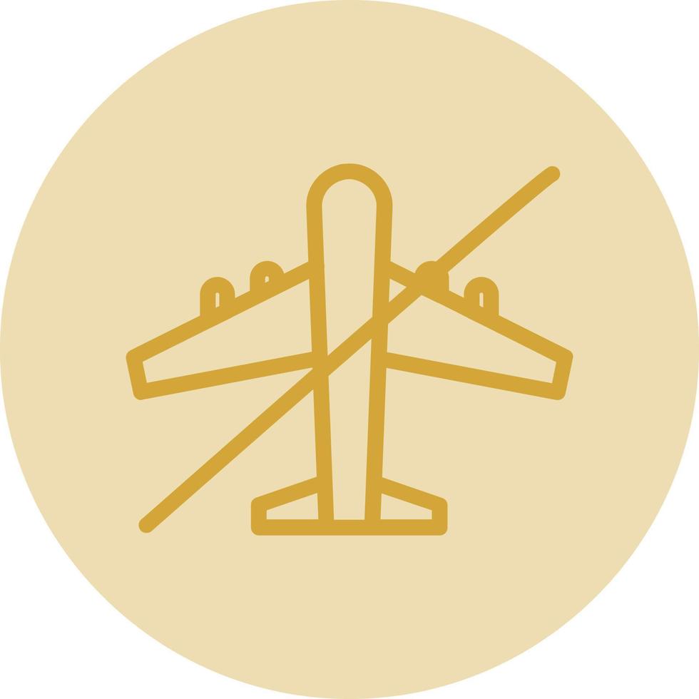 Flugzeug-Slash-Vektor-Icon-Design vektor