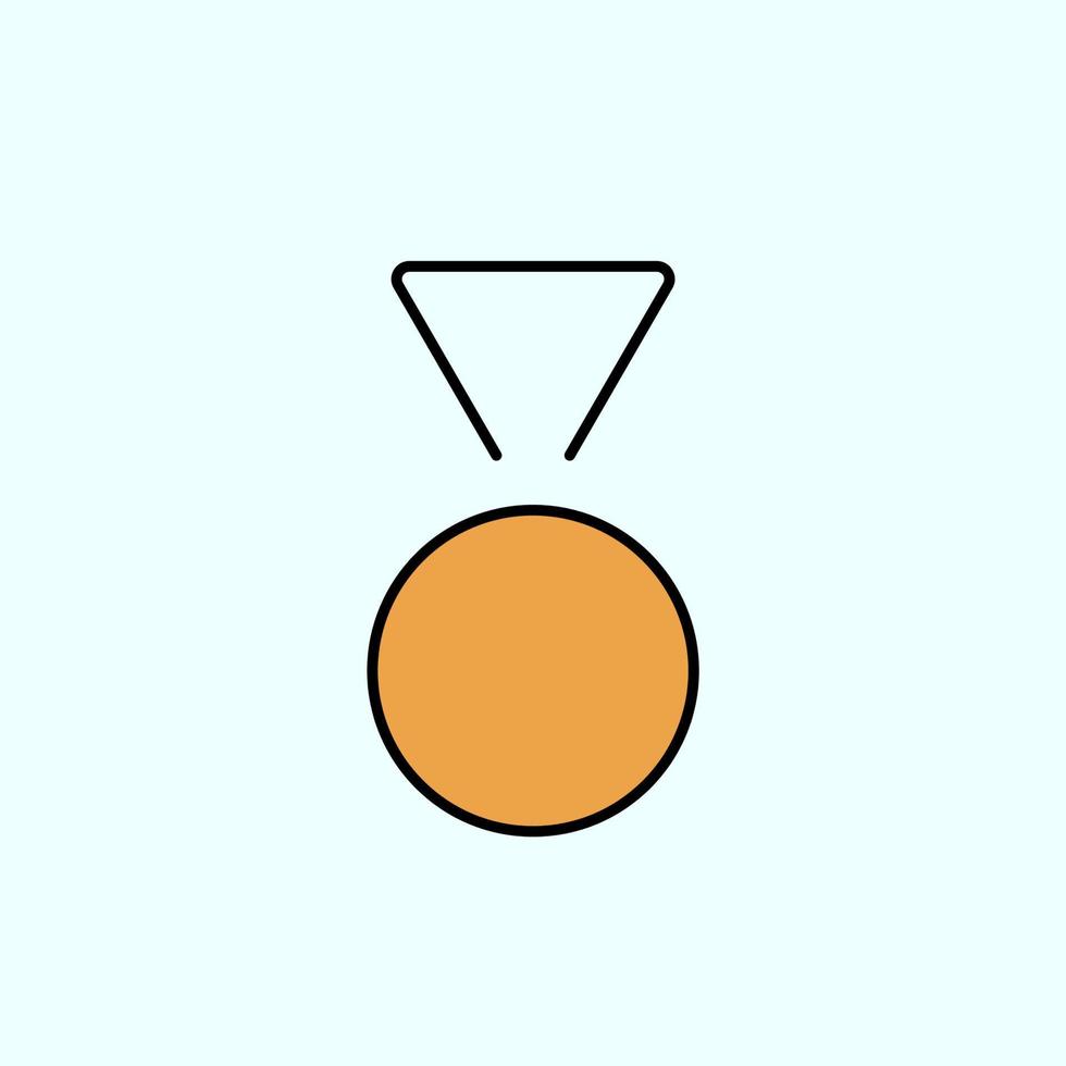 Medaille, Preis- Farbe Vektor Symbol, Vektor Illustration auf dunkel Hintergrund