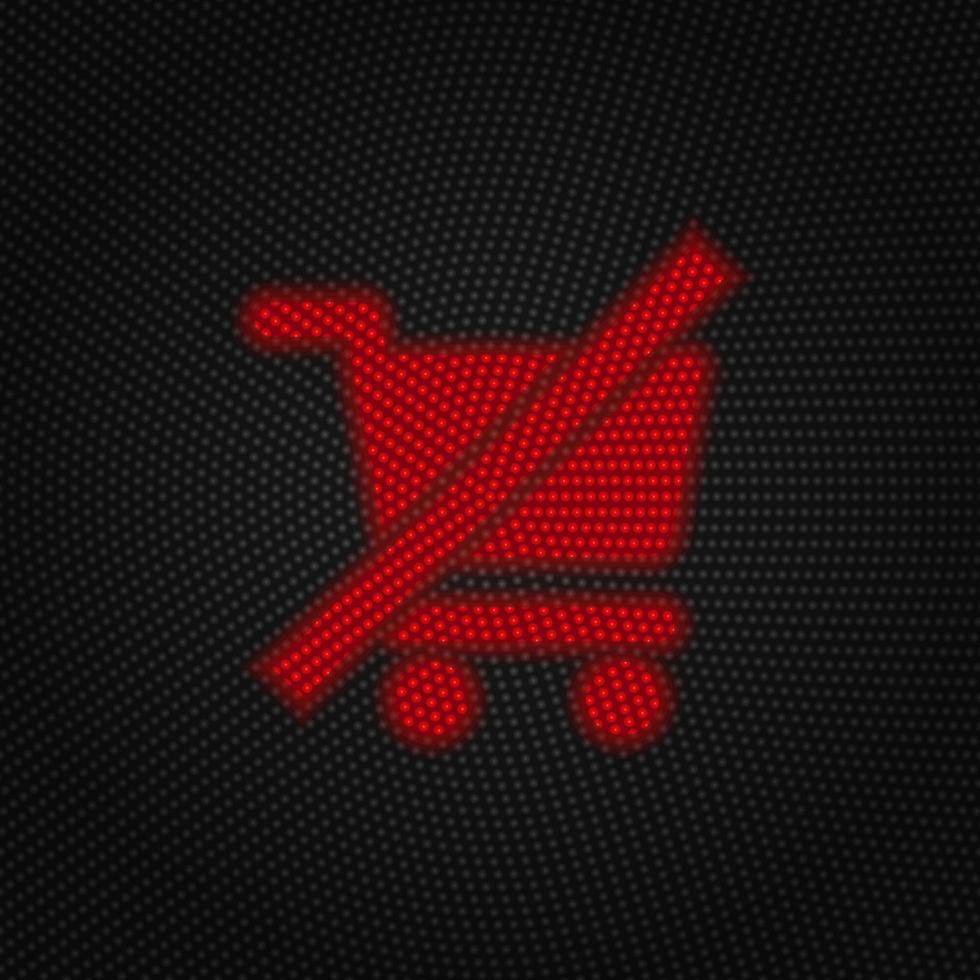 vagn, klar, handla vektor ljus röd Färg retro stil vektor ikon på vit bakgrund