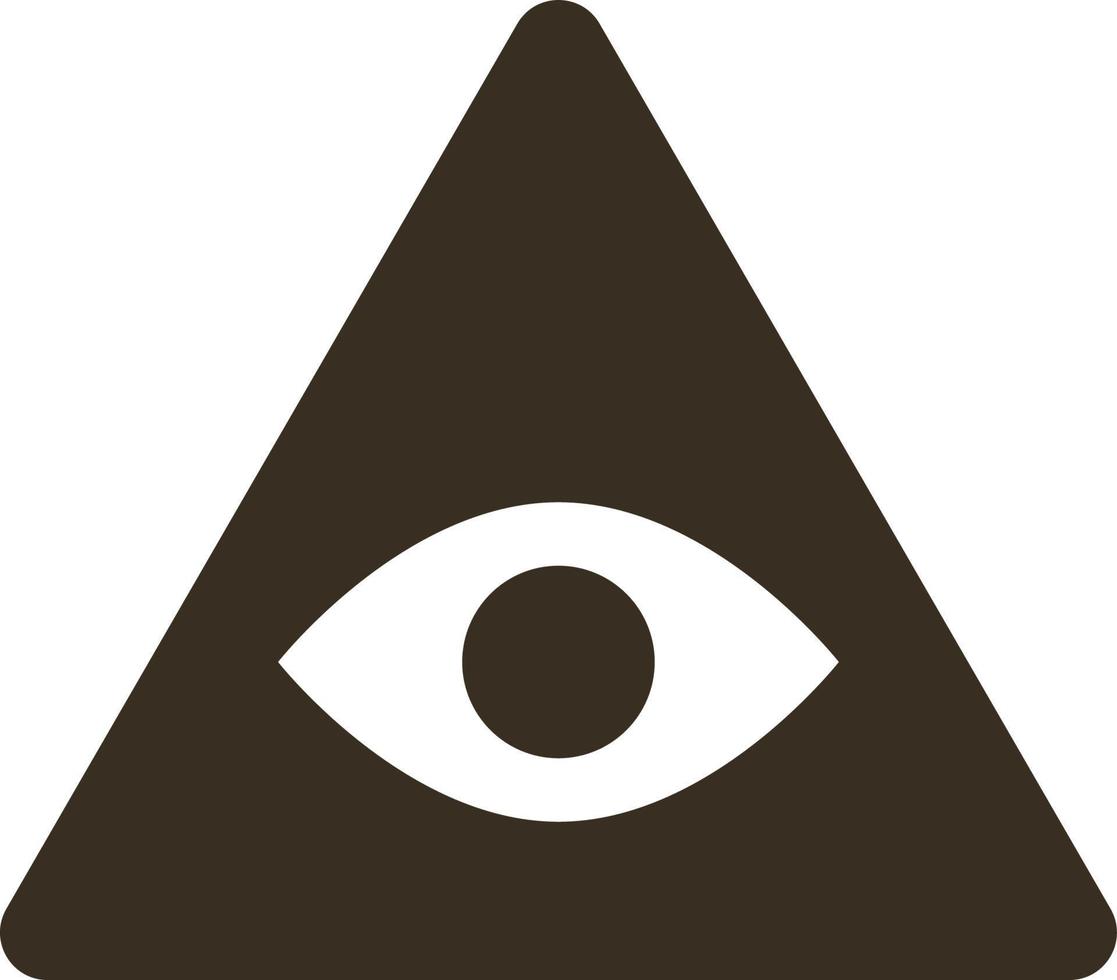 Auge, Pyramide Vektor Symbol. einfach Element Illustration von ui Konzept. Auge, Pyramide Vektor Symbol. Finanzen Konzept Vektor Illustration. auf Weiß Hintergrund