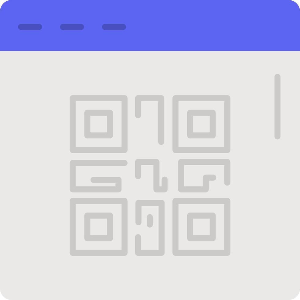 E-Commerce qr Code, Netz Grundstück, Seite Farbe Vektor Symbol.