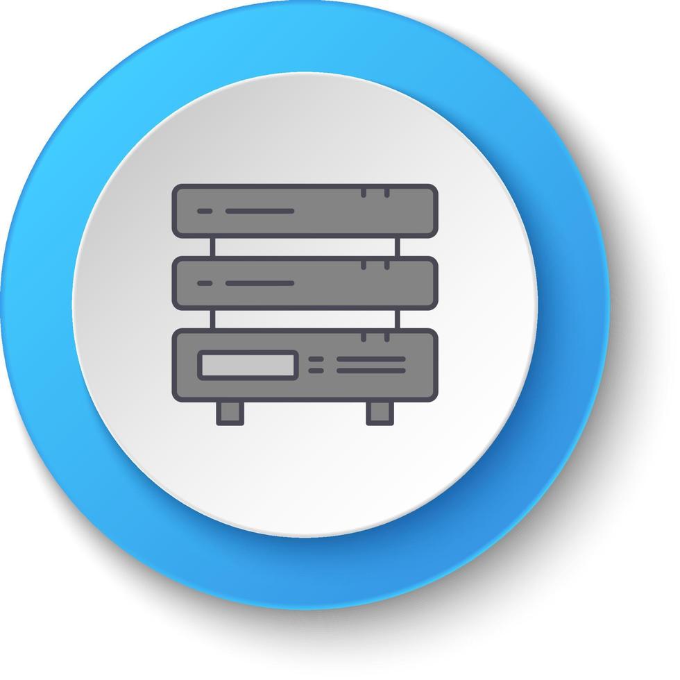 runda knapp för webb ikon. säkerhetskopiering, moln, filer. knapp baner runda, bricka gränssnitt för Ansökan illustration på vit bakgrund vektor