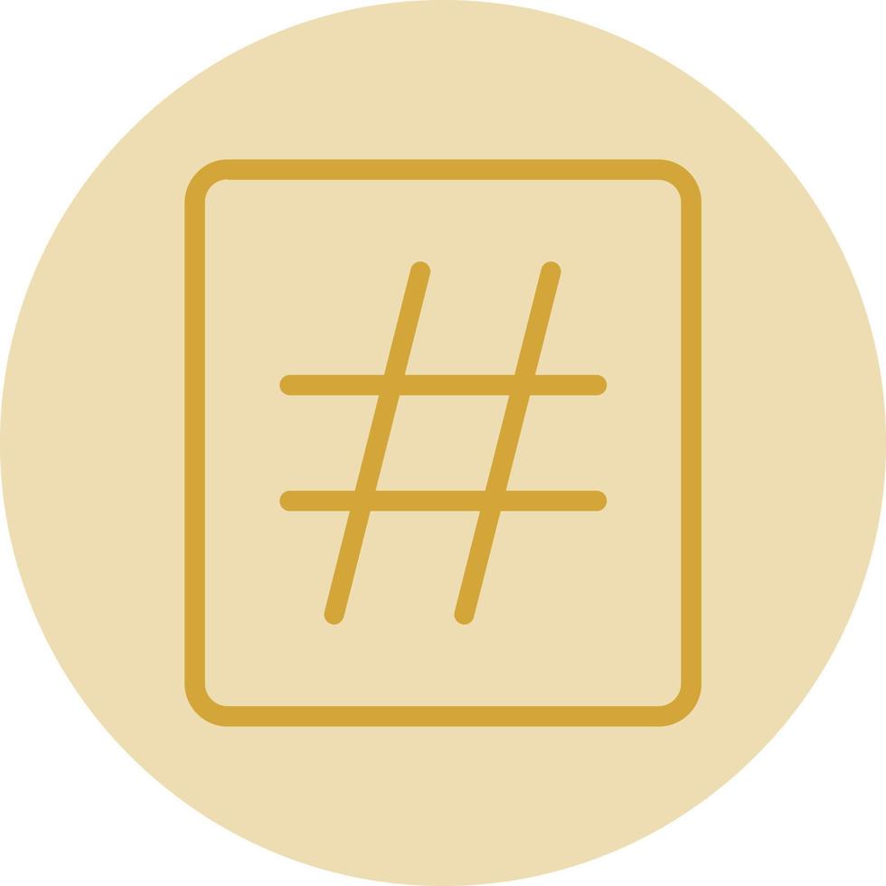 Hashtag-Vektor-Icon-Design vektor