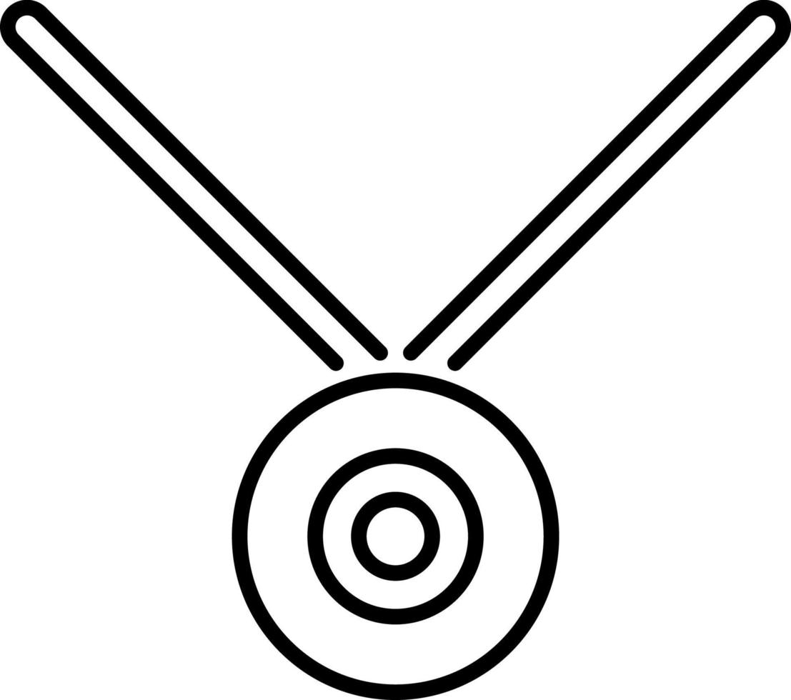 Linie Vektor Symbol Medaille, Preis. Gliederung Vektor Symbol auf Weiß Hintergrund