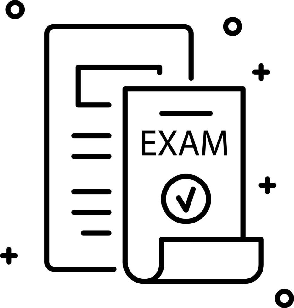 examen vektor ikon på transparent bakgrund. översikt examen vektor ikon.