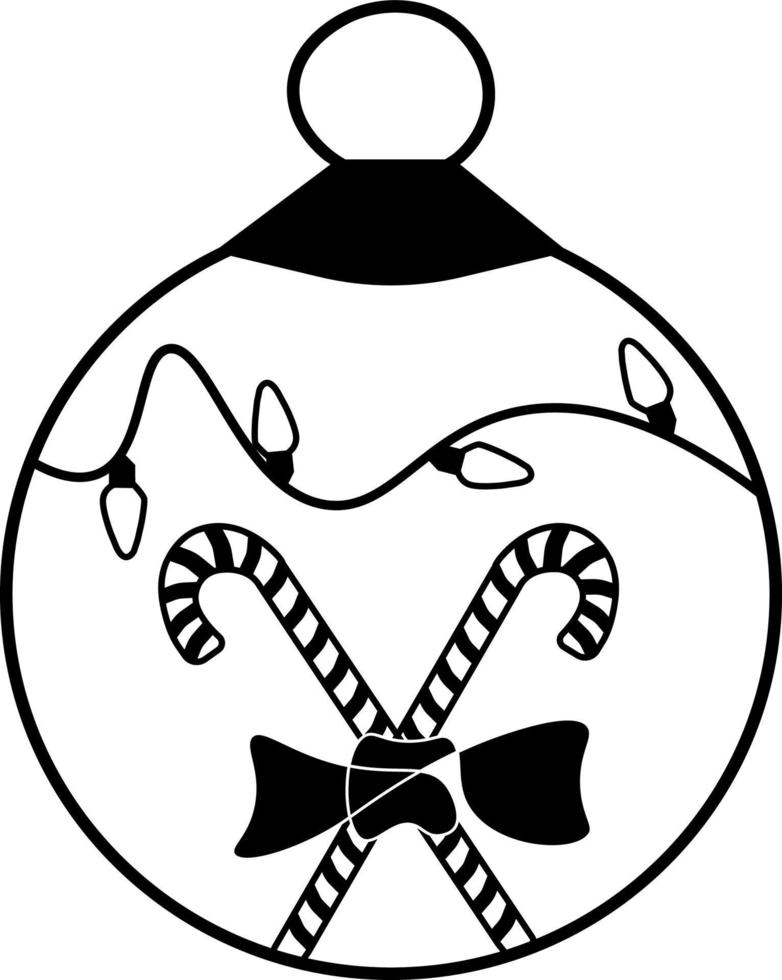 Baum Ball Linie Symbol. Weihnachten Dekoration Vektor Illustration isoliert auf Weiß. Baum Globus Gliederung Stil Design, entworfen zum Netz und App. Vektor Illustration