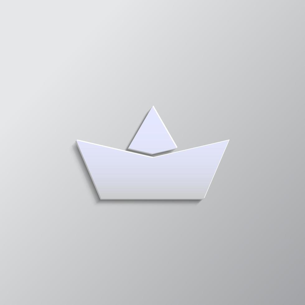 grau Farbe Vektor Hintergrund- Papier Stil Vektor Symbol, Boot, Papier Papier Stil, Symbol