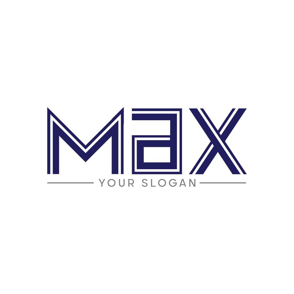 max text logotyp vektor illustration