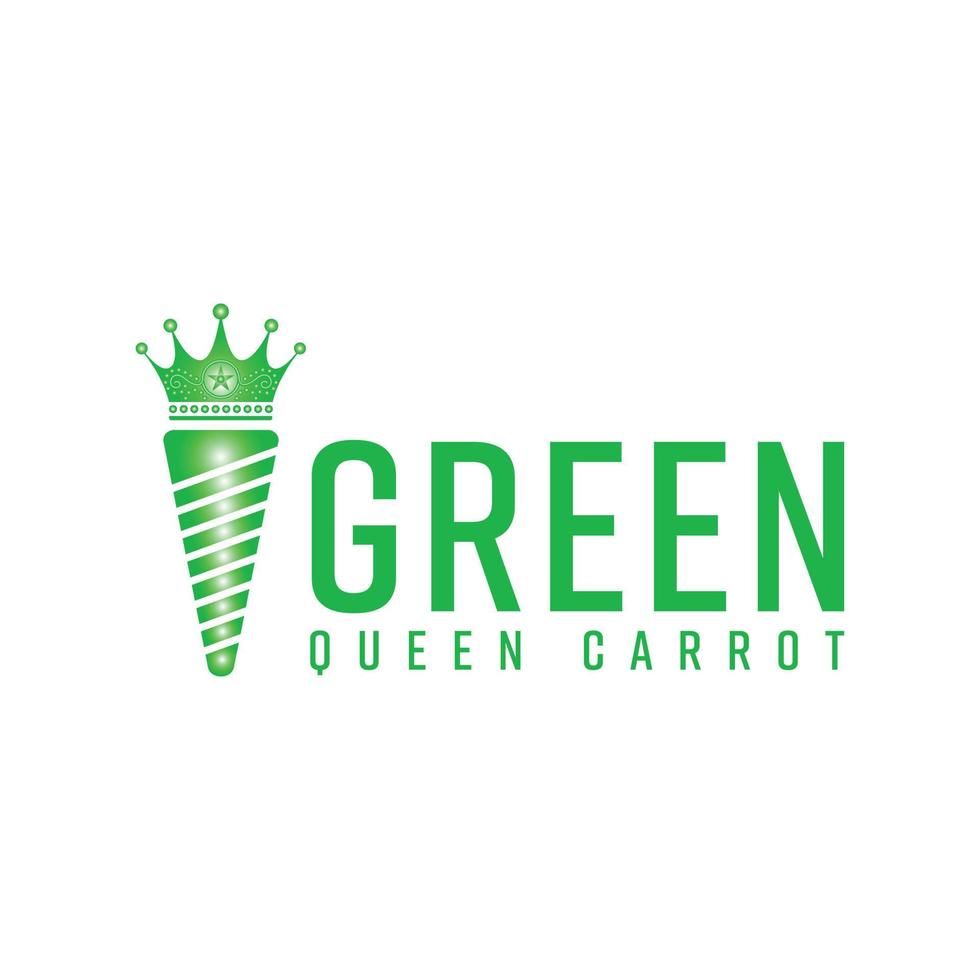 grön drottning morot logotyp ikon vektor illustration