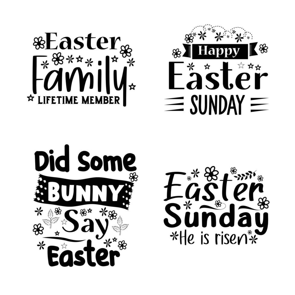 glücklich Ostern Beschriftung Typografie Design vektor