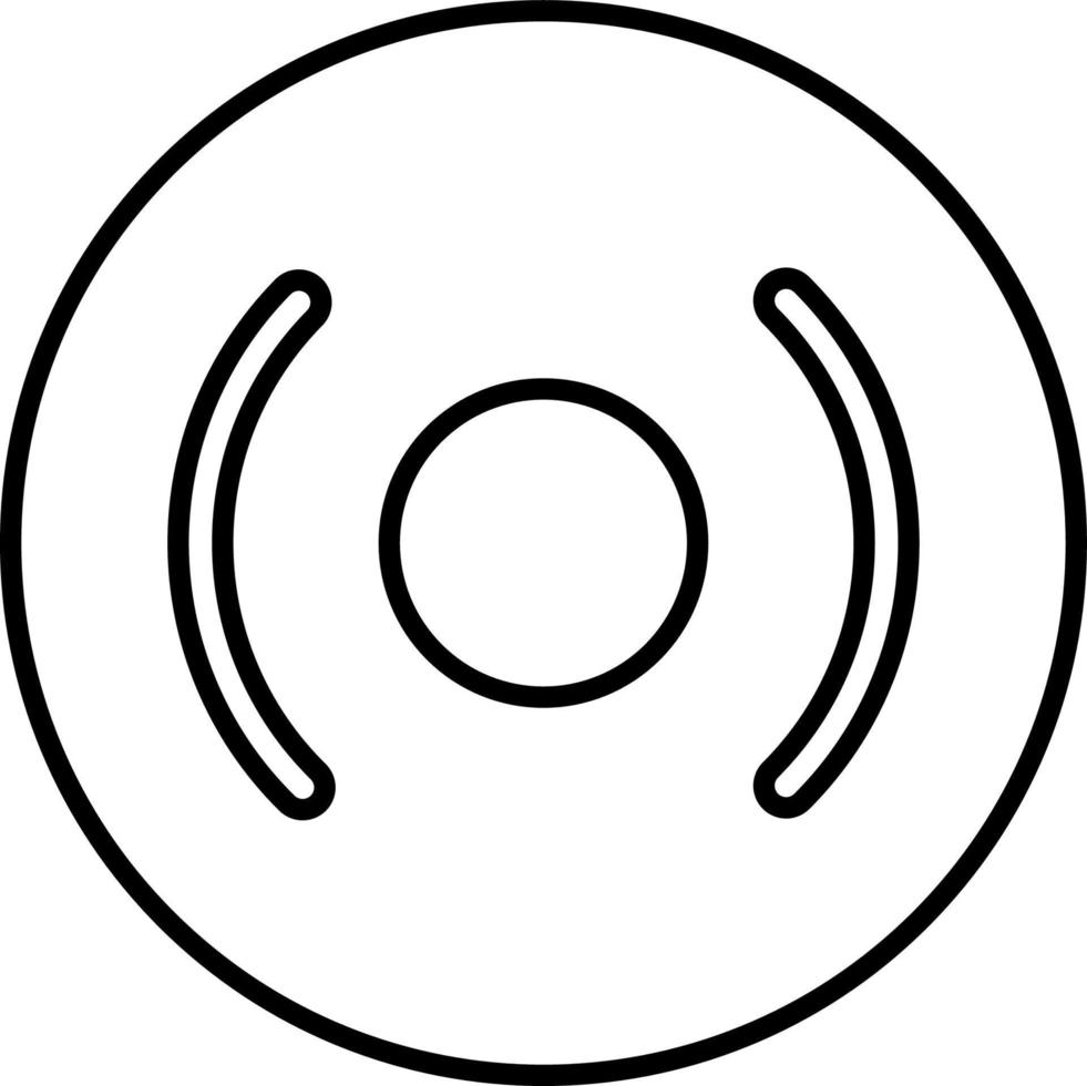 Linie Vektor Symbol CD, Scheibe, DVD. Gliederung Vektor Symbol auf Weiß Hintergrund