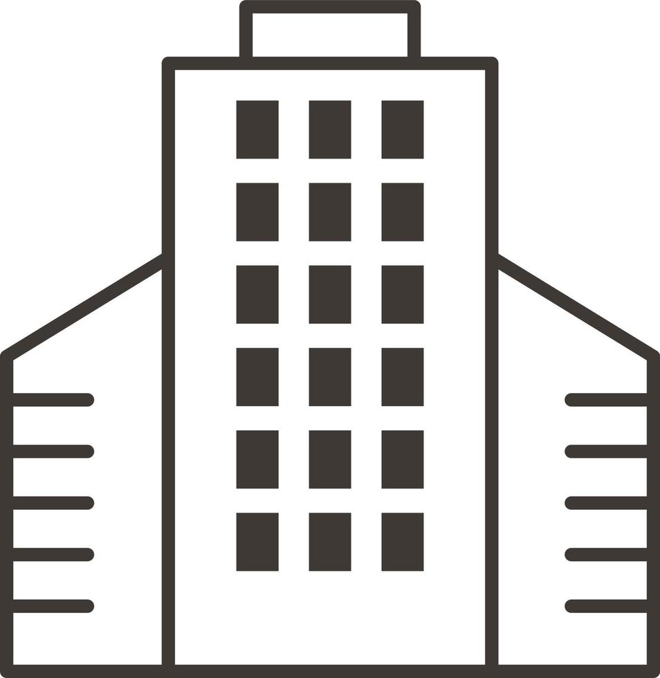 Gebäude, Umriss, Symbol - - Gebäude Vektor Symbol auf Weiß Hintergrund
