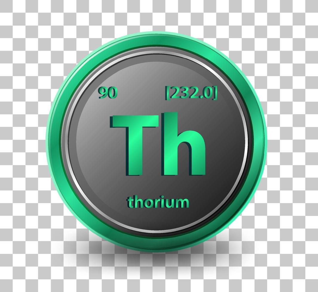 chemisches Element des Thoriums vektor