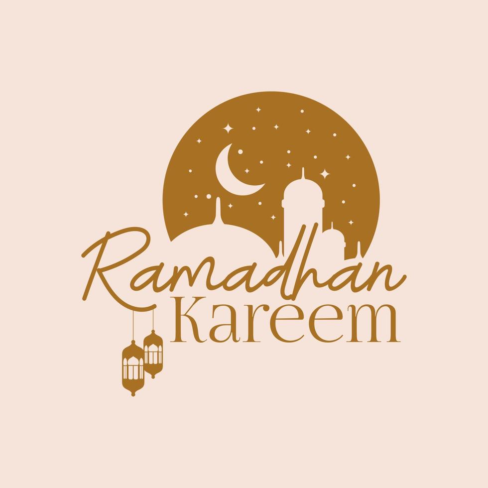 Vorlage Ramadan, instagram Beiträge, Gruß Karte Poster Vorlage, Post Karte, Einladung vektor