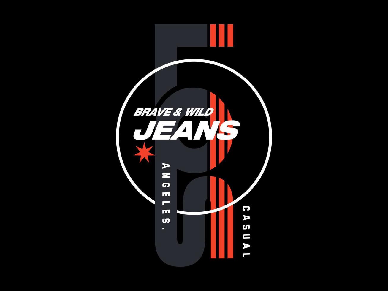 Jeans, Design T-Shirt Strassenmode Kleidung, Vektor Typografie, perfekt zum modern bekleidung