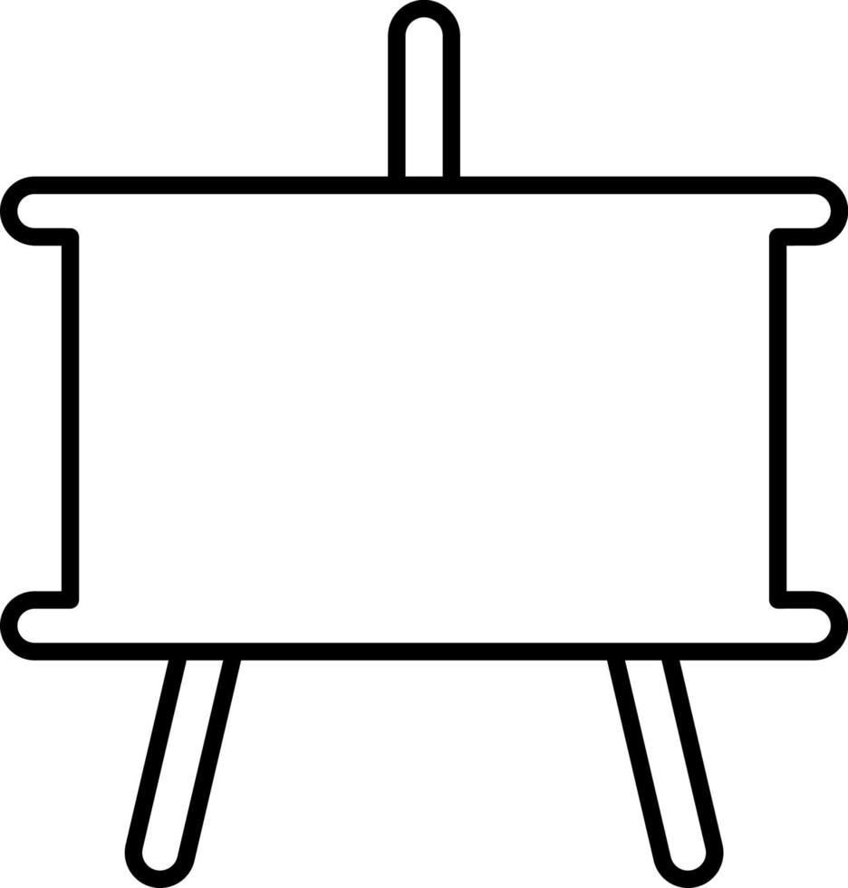 Linie Vektor Symbol Tafel. Gliederung Vektor Symbol auf Weiß Hintergrund