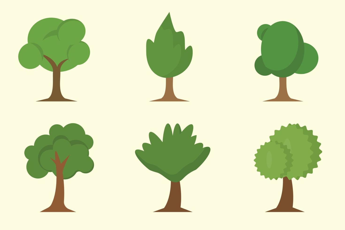 uppsättning av naturlig träd illustration design vektor