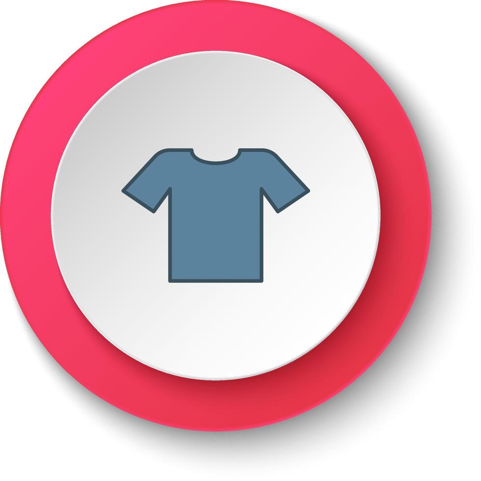 runda knapp för webb ikon, skjorta kläder. knapp baner runda, bricka gränssnitt för Ansökan illustration på vit bakgrund vektor